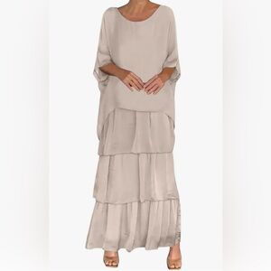 Chic Beige Maxi Dress